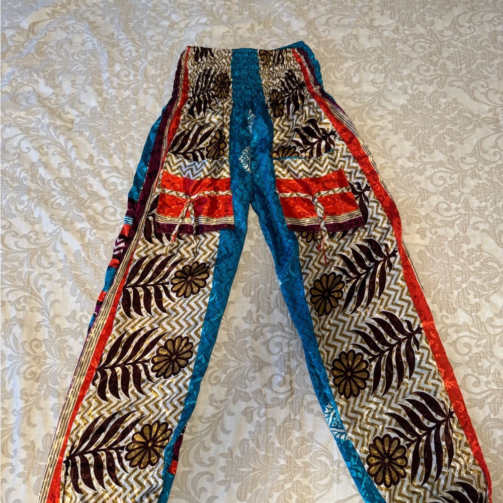 NWT Colorful Patterned Pants One Size